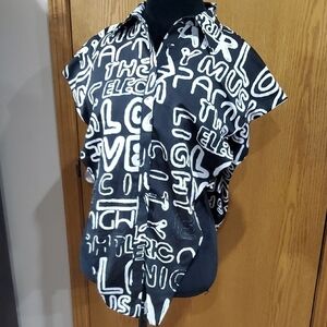 Live 4 Truth Black and White Graphic Button Down Shirt